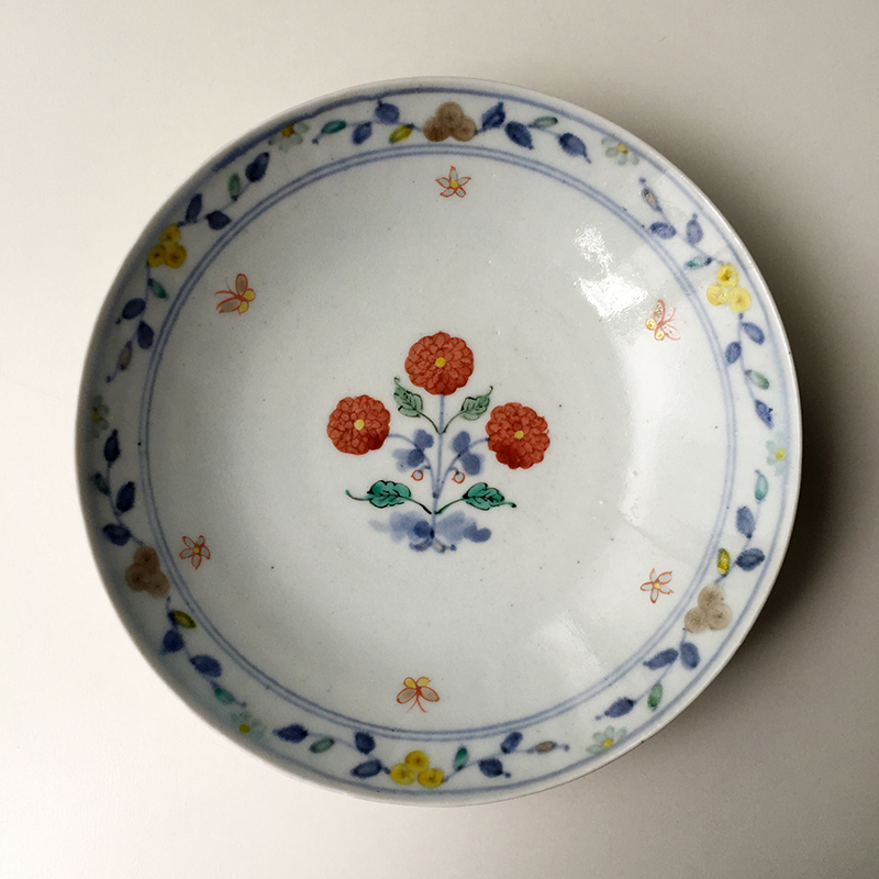 松浦コータロー さん 八角形の虎と花の絵柄の皿 食器 和食器