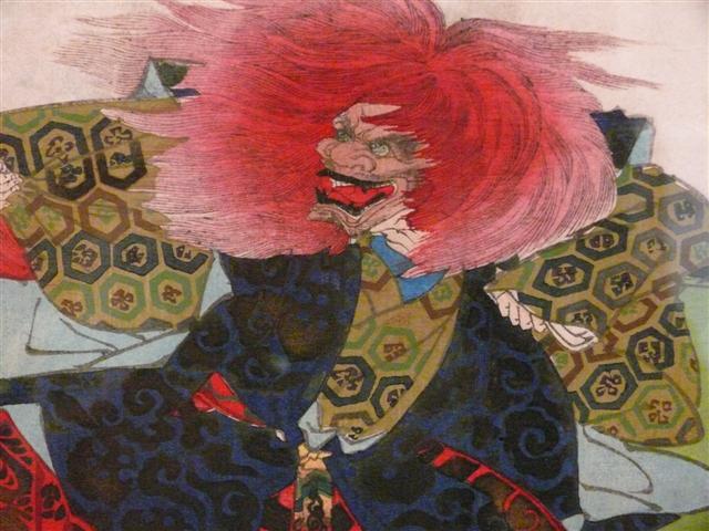 『連獅子』　3枚続　浮世絵　錦絵　※裏打ちあり 浮世絵 連獅子 | 盧溝橋の獅子 『連獅子』 3枚続 浮世絵 錦絵 ※裏打ち