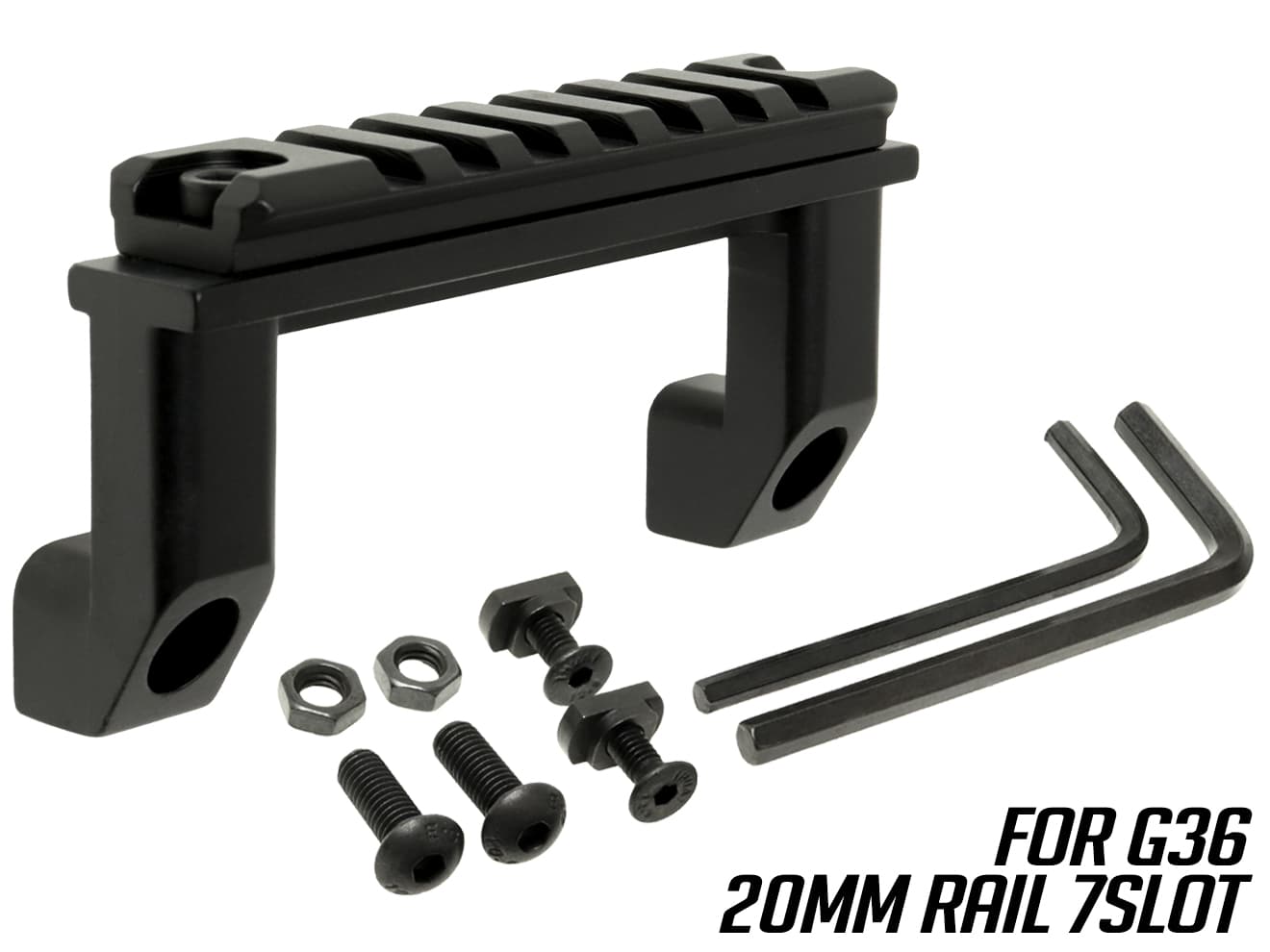 ブラック マウントレール 約20cm ボルト式 ブラック マウントレール 約