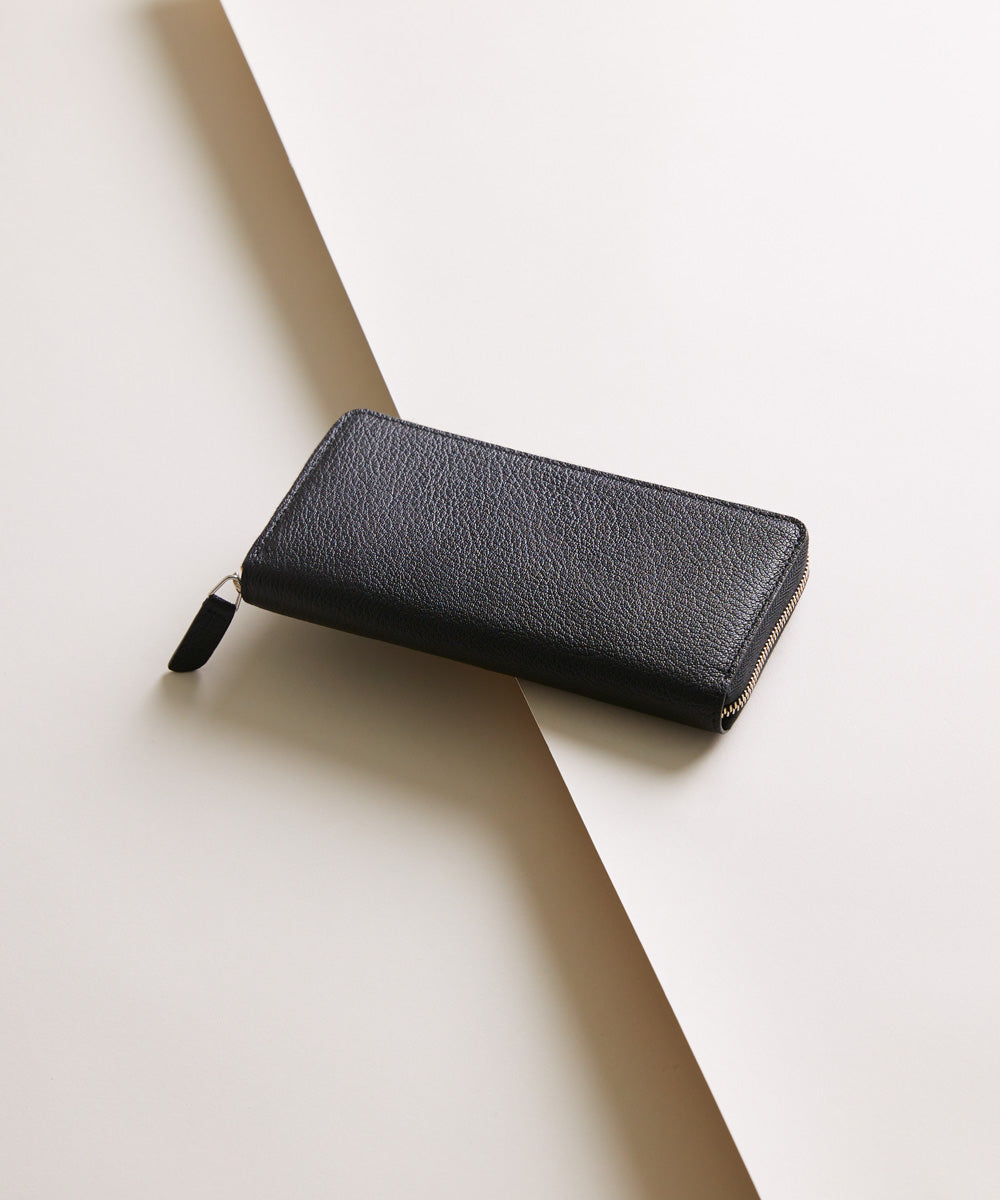 Mini Round Zip Long Wallet - Black × Gray – MOLINI（モリニ