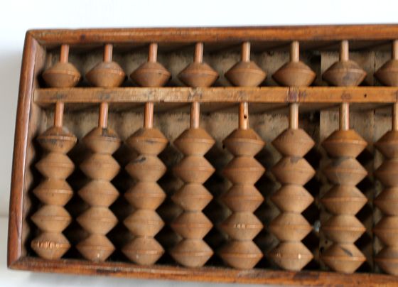 五玉算盤(そろばん) 大正・昭和初期 B138 - 骨董、古民具、古書の“芳栄堂”