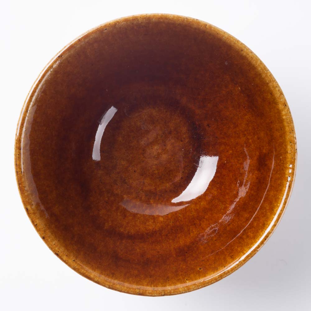 美濃焼 正陶苑 櫛目塗分 高台茶碗 茶 茶色土 ¥2,530 大人の焼き物