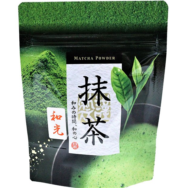 丸久小山園 抹茶 和光100g袋 樹脂茶筅・茶さじ・茶巾・懐紙・菓子