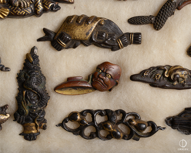 目貫 煙草入れ金具 前金具 帯留 カフス 刀装具 煙草入れ まとめて オ10