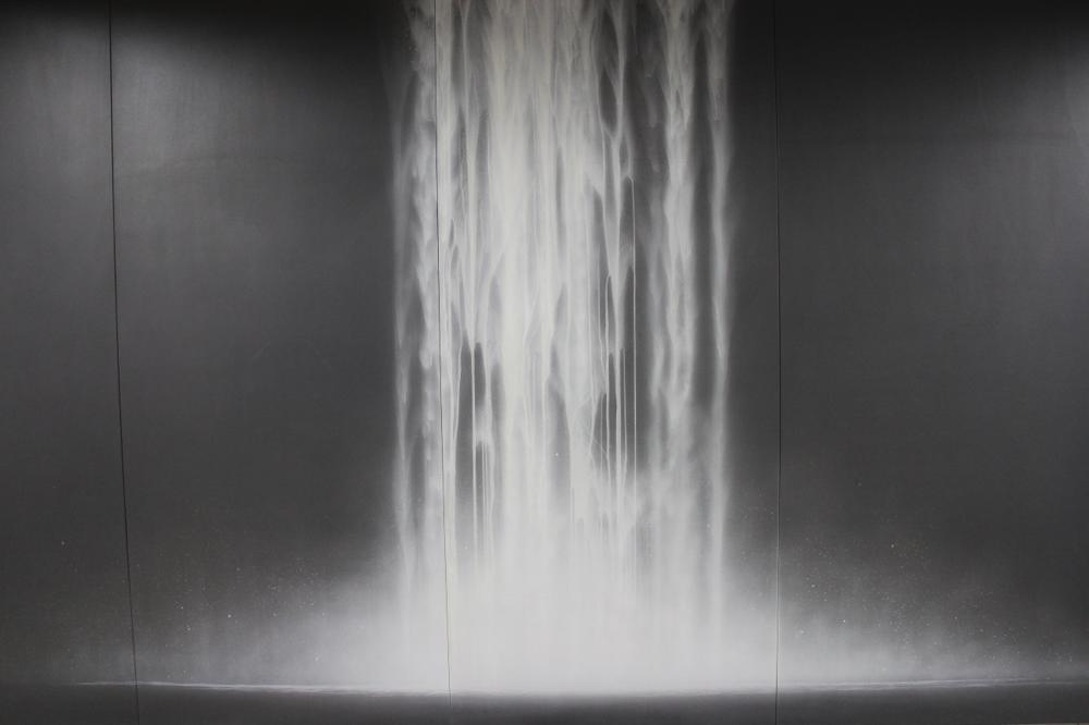 千住博 ウォーターフォール プレート 深川製 陶板画 絵画 飾り皿 彩