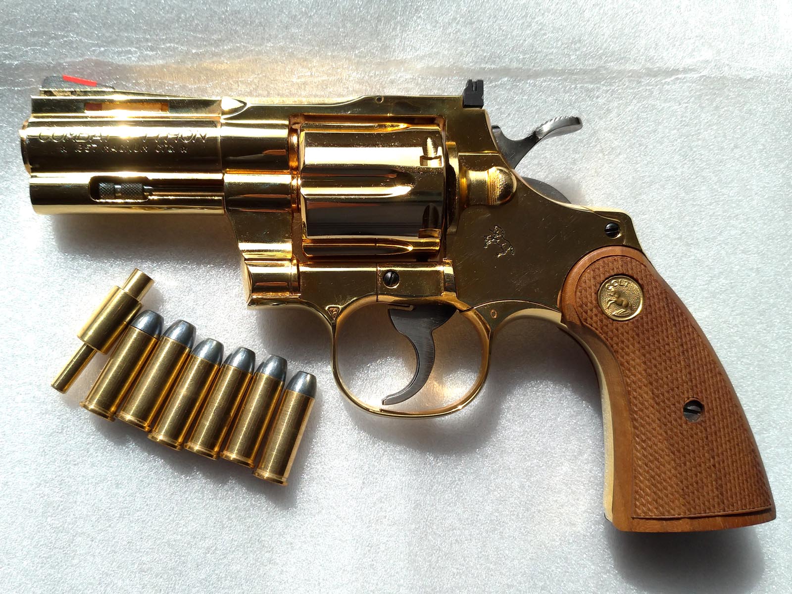 コクサイ モデルガン コルト コンバット パイソン 3インチ MHW ラバー