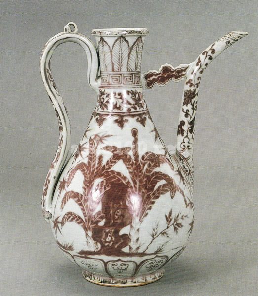 中国美術 釉裏紅 瓶 高21cm RC783 中国美術 釉裏紅 瓶 高21cm RC783