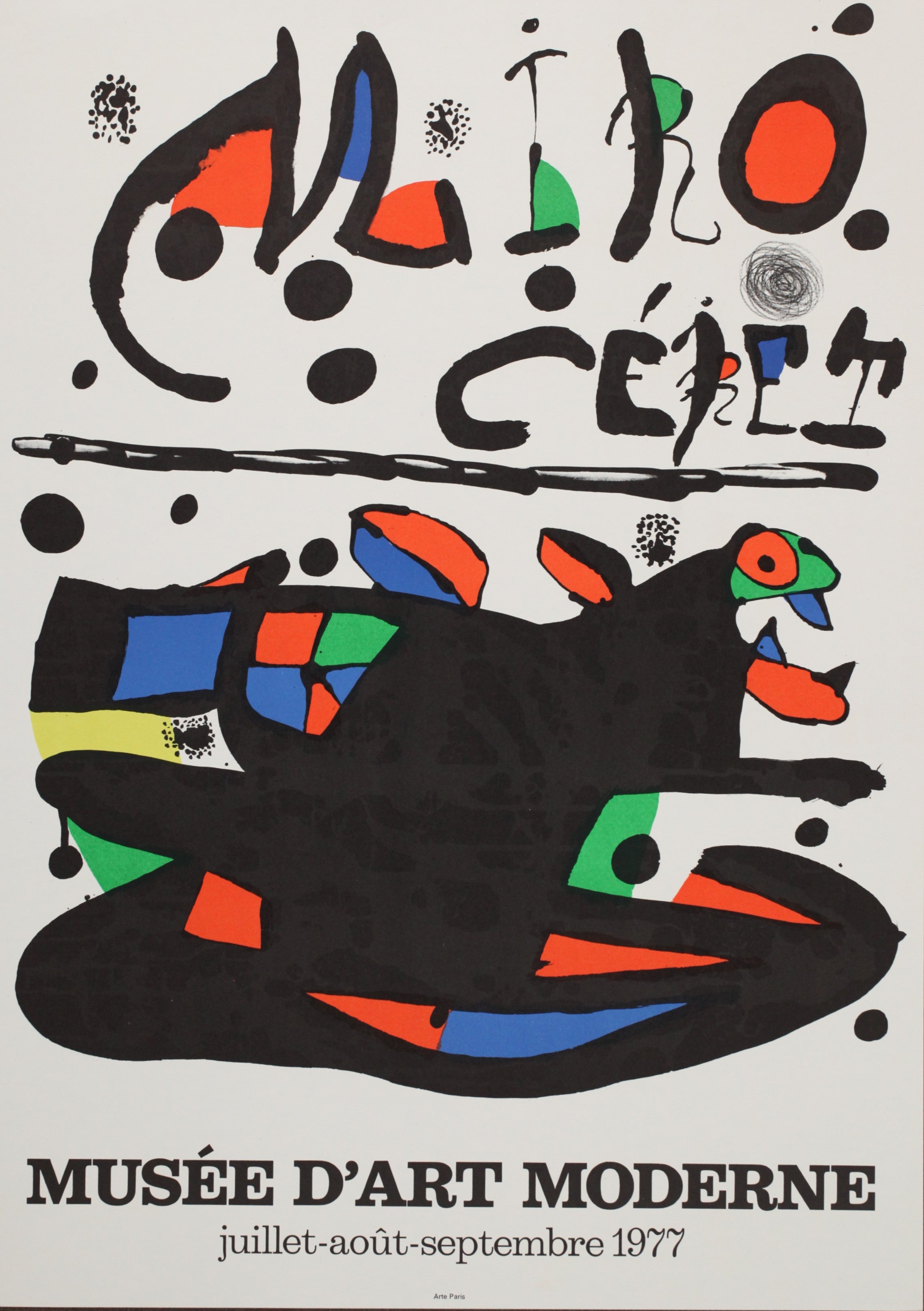 ジョアン・ミロ 【パリ近代美術館ミロ展ポスター】197年 サイズ76x54cm