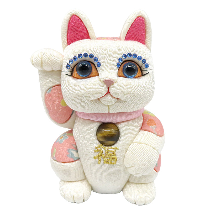 木目込み人形 招き猫 DX 中 lucky cat