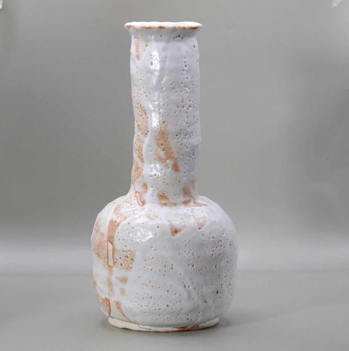 藤原 敬介 恭助 備前志野 花入 b98 備前志野 花入