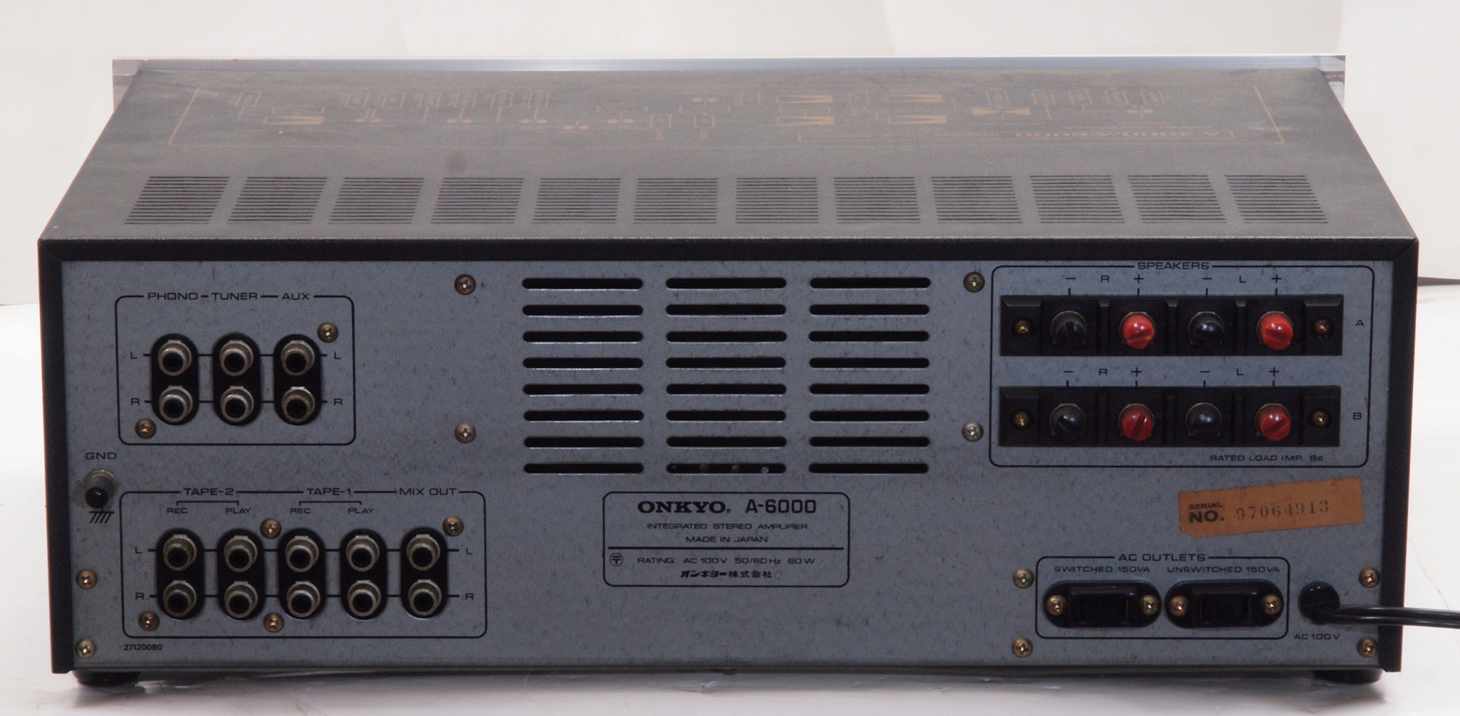 希少 ONKYO A-6000 インテグレーテッド ステレオアンプ 動作品 希少