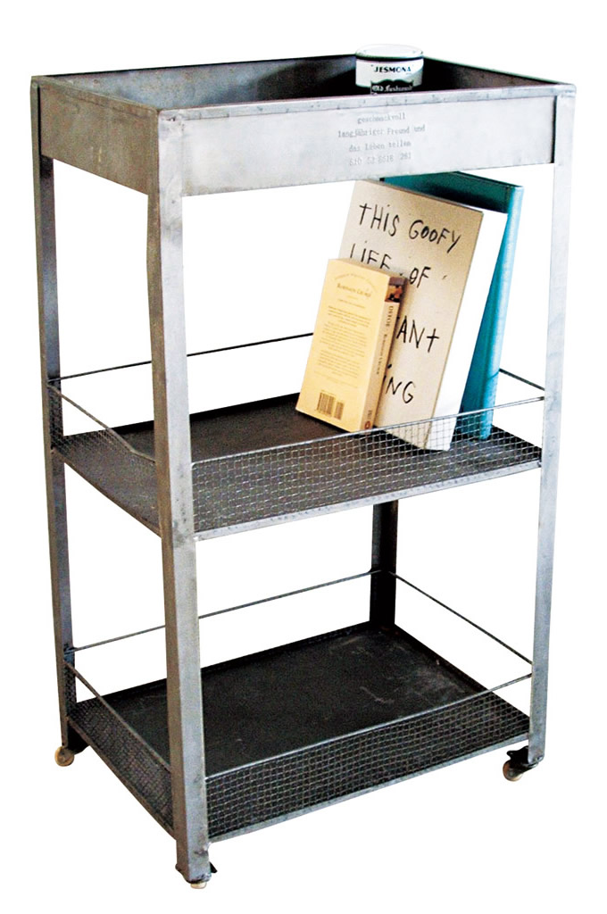 味のあるアンティーク調ブリキワゴン 錆 鉄 アイアン シャビー