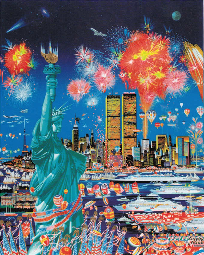 山形博導「モンマルトルの花火」 シルクスクリーン サイン・証明書付