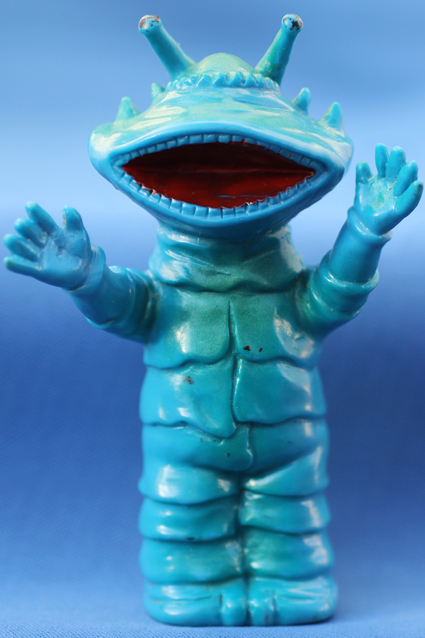 怪獣 ジャンボ指人形 カネゴン 青成型 約105mm 当時物 カネゴン・怪獣