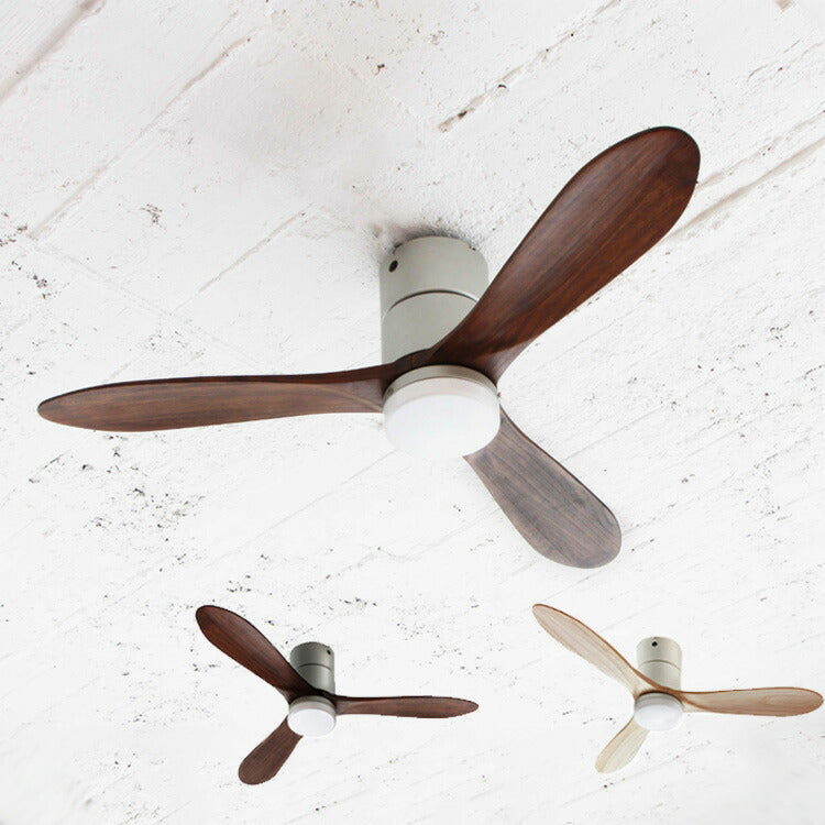 リモコン付 シーリングファン リアルウッドブレード JE-CF004M