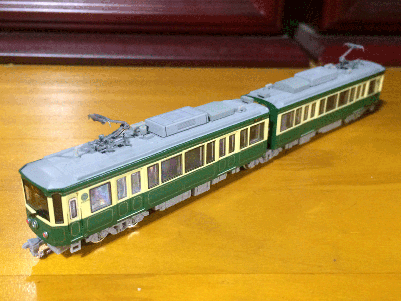 MODEMO NT38 江ノ島電鉄 1500形 標準塗装 M車 Nゲージ 鉄道模型 中古 美