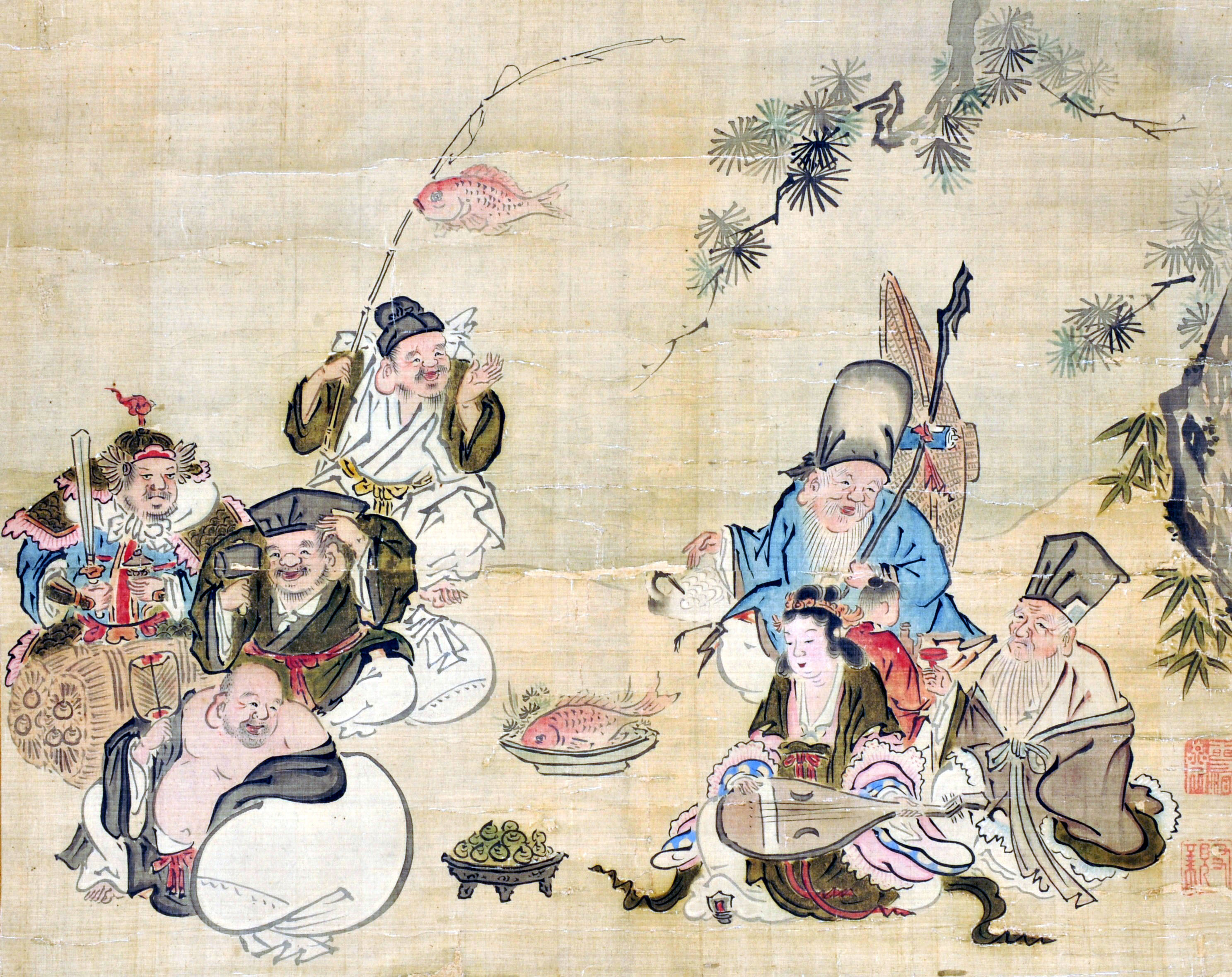 コラム4 七福神図・幽泉下絵 | 和歌山県立博物館