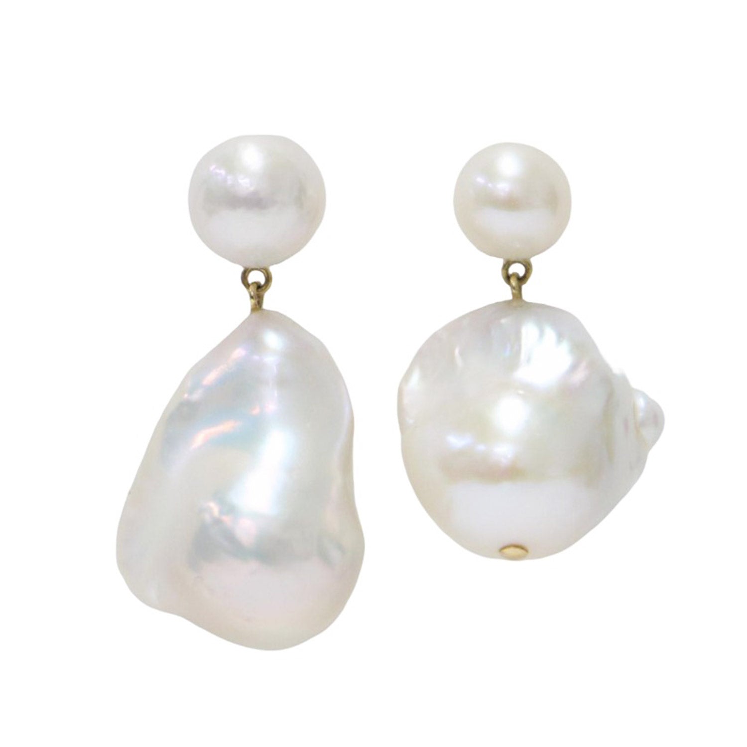 michiru KOKI ピアス両耳 (バロックパール、ケシパール、淡水パール