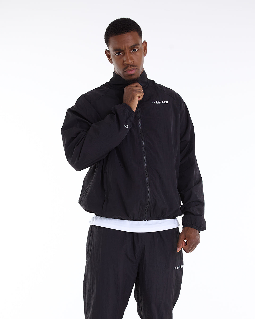 Saxton Track Jacket - Black | BOXRAW