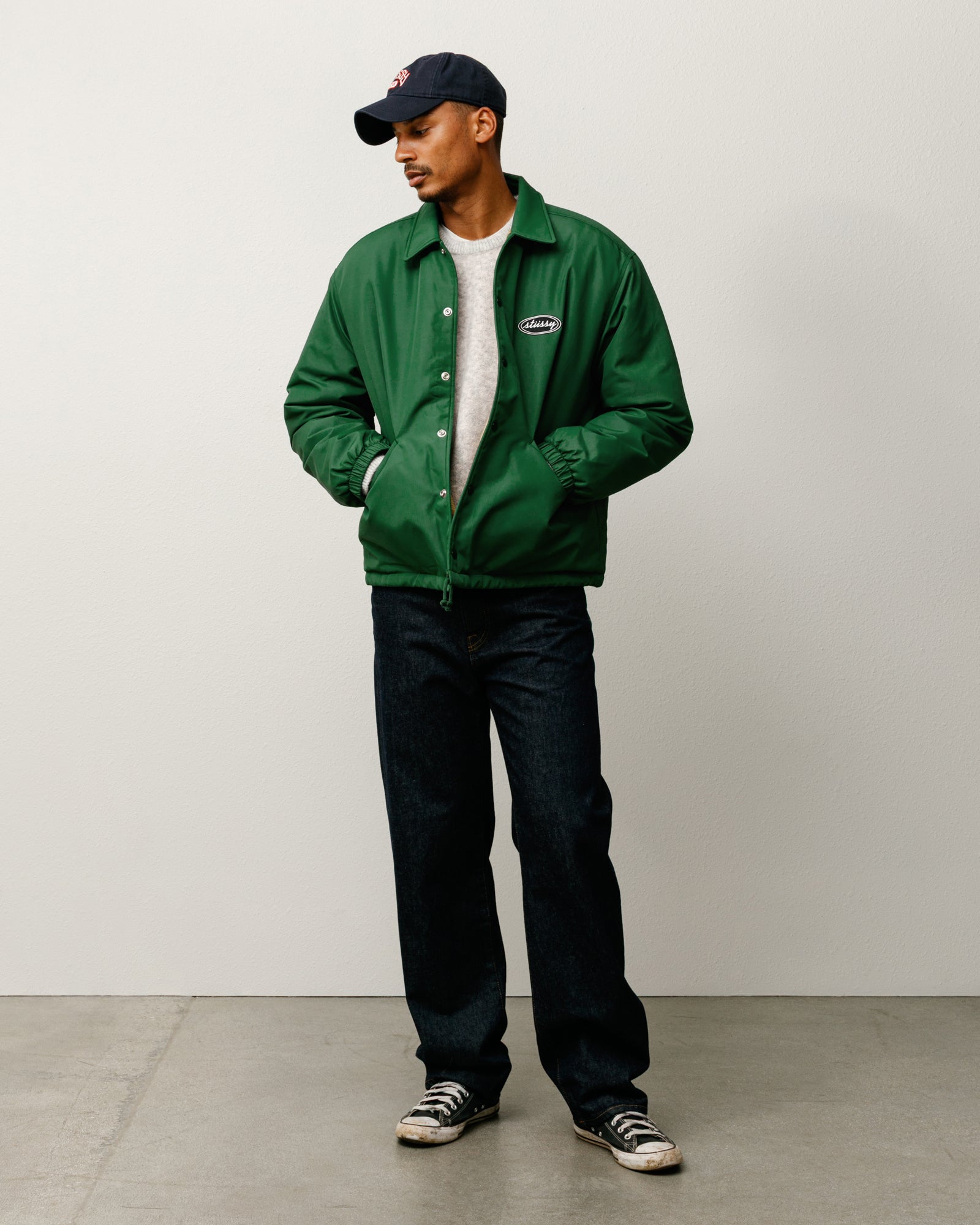 Coaches Jacket – Green | Outerwear | Stüssy Canada