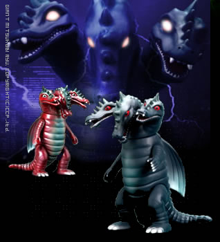 三つ首竜「スペクトルマン」登場怪獣（マスダヤ復刻）ソフビフィギュア