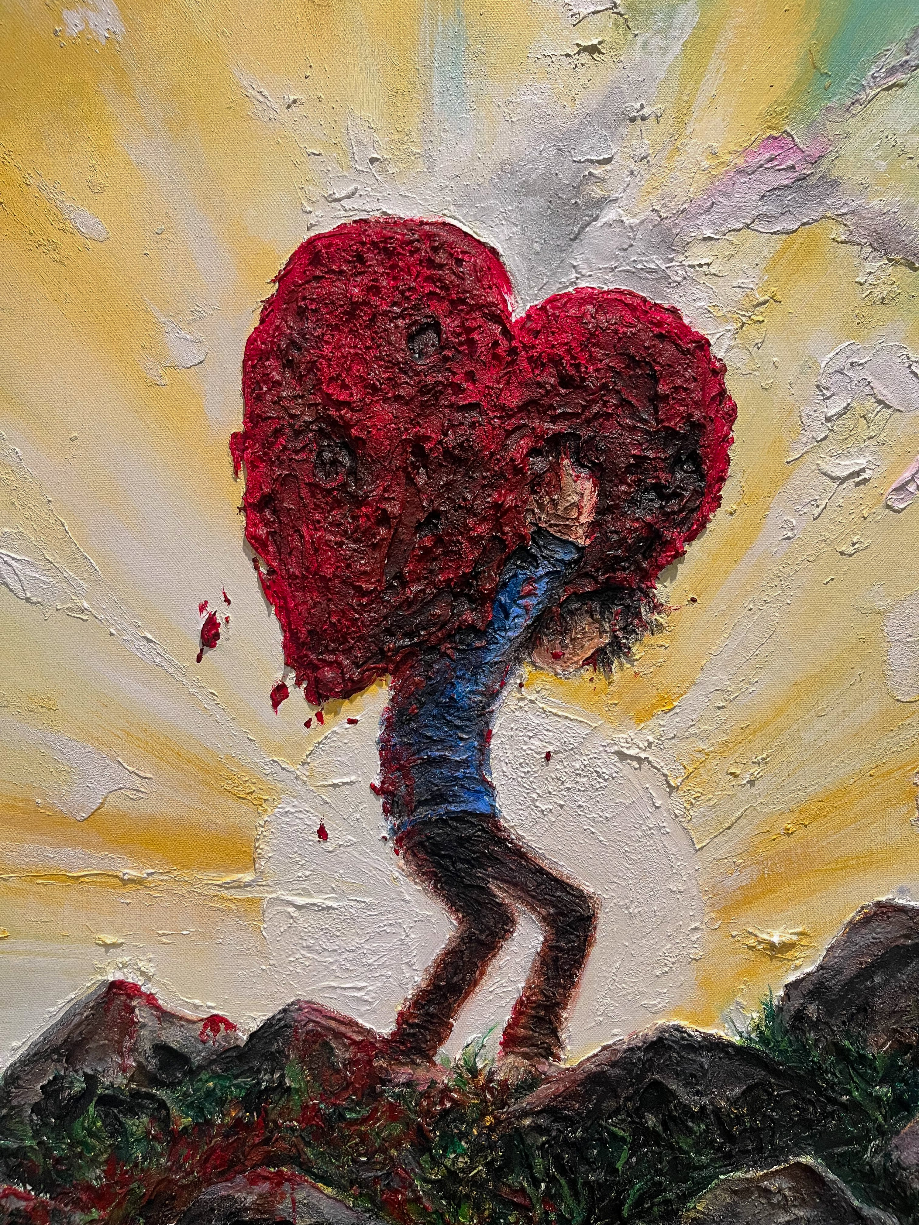 My Heavy Heart - Original Acrylic Painting 30x40 | chriskcreates