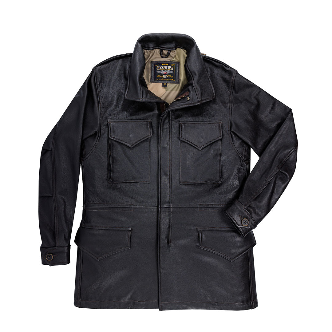 M65 Leather Field Jacket - Brown | Proudly Made in USA