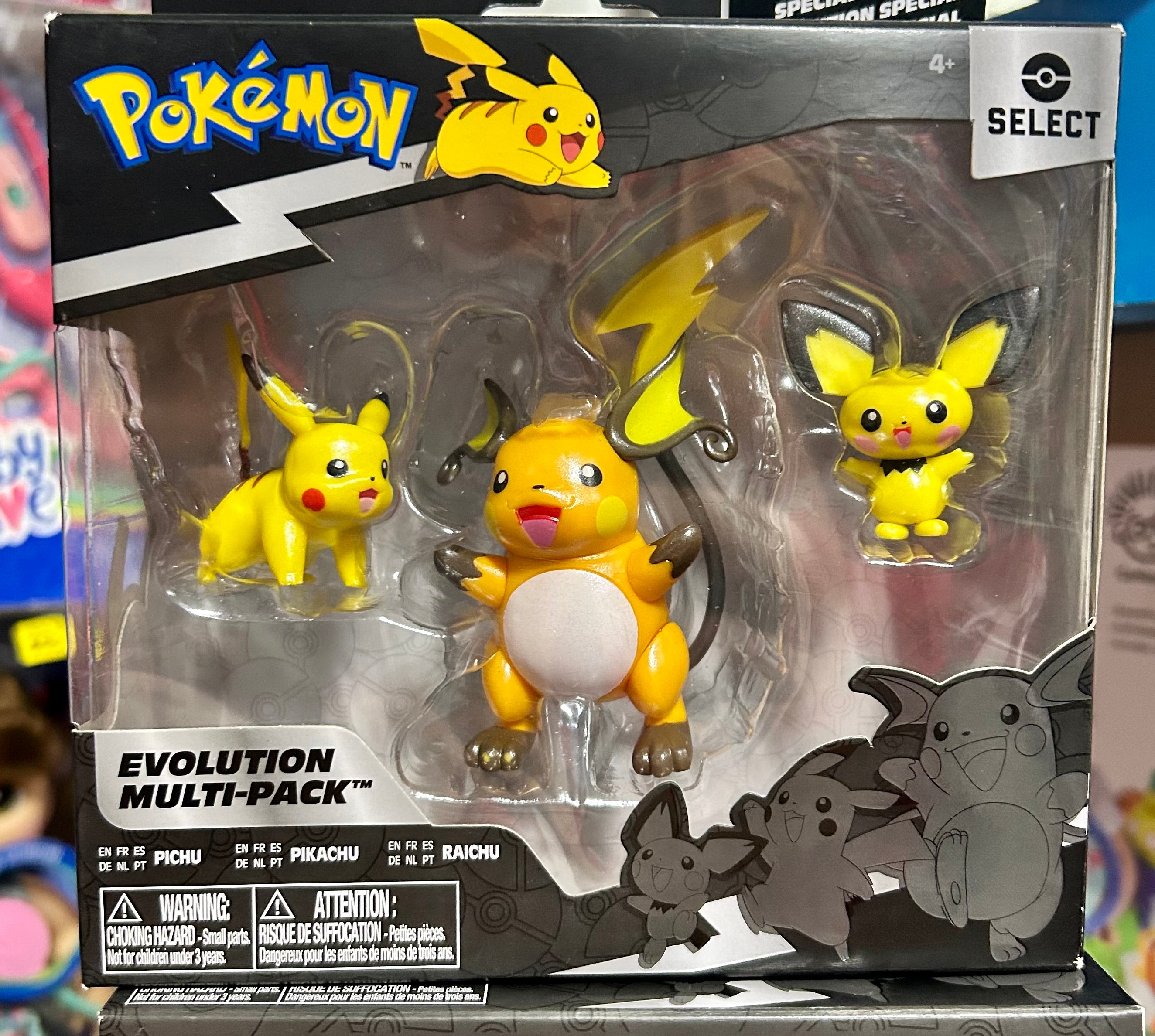 Pokémon Select Evolution 3 Pack - Features 2-Inch Pichu and