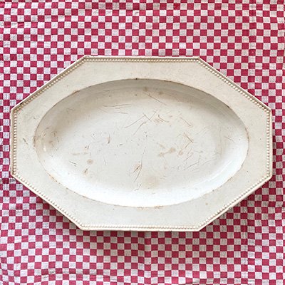 オクトゴナル 横長プレート クレイユモントロー 皿 陶器 フランス