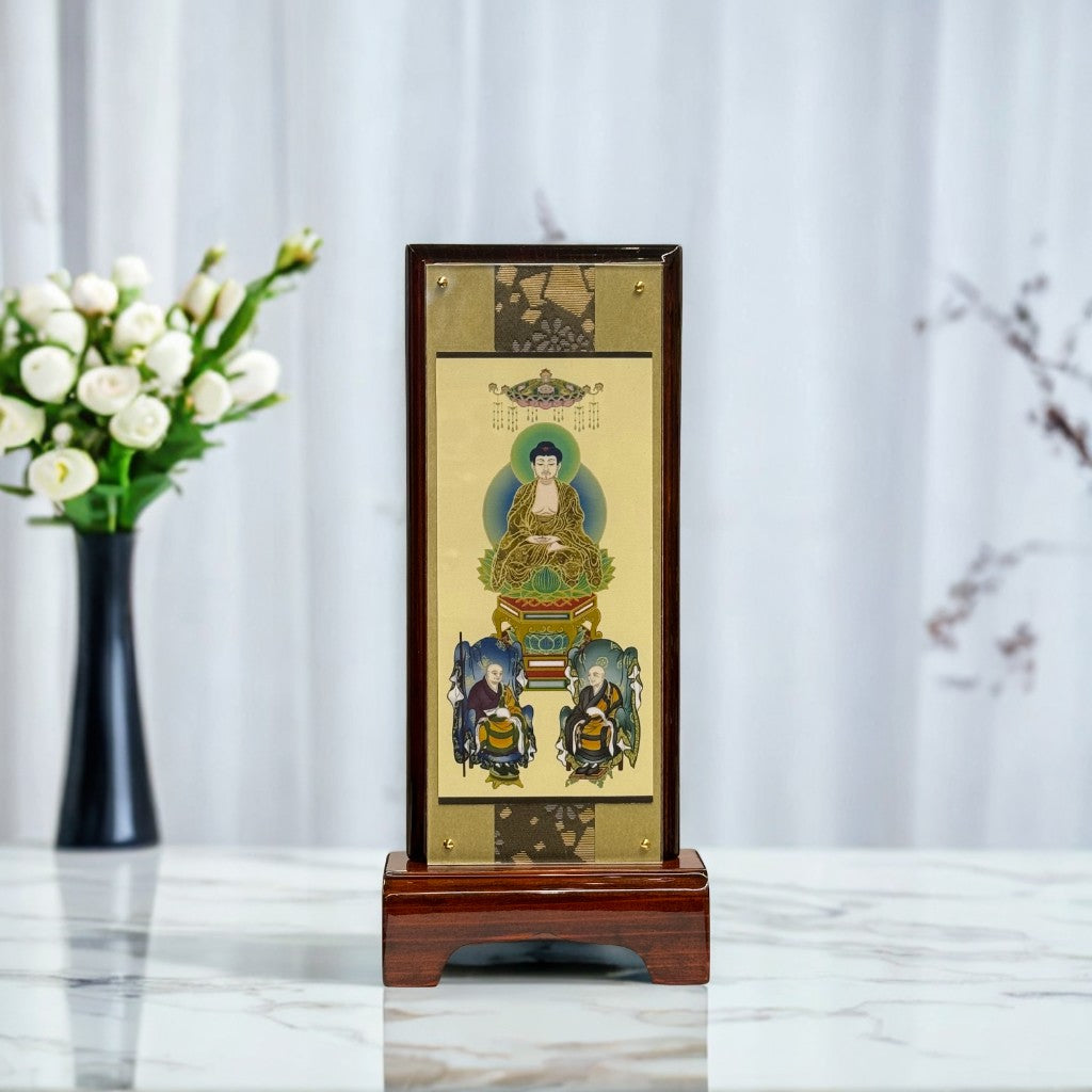 特製品 スタンド型掛軸 〈曹洞宗三尊仏〉小【本山永平寺で販売