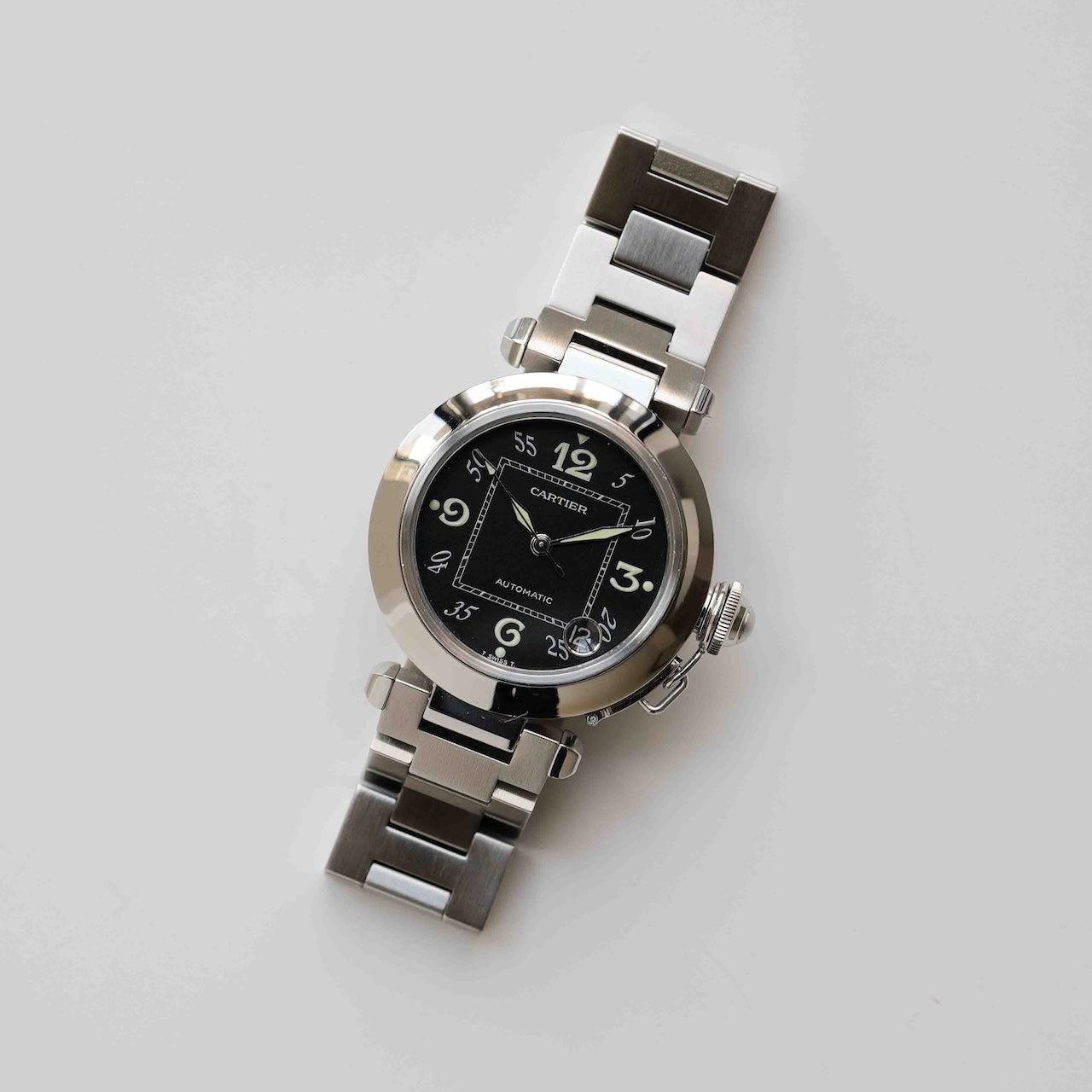 カルティエ/パシャC/2324/黒文字盤/保証書付フルセット/CARTIER PASHA