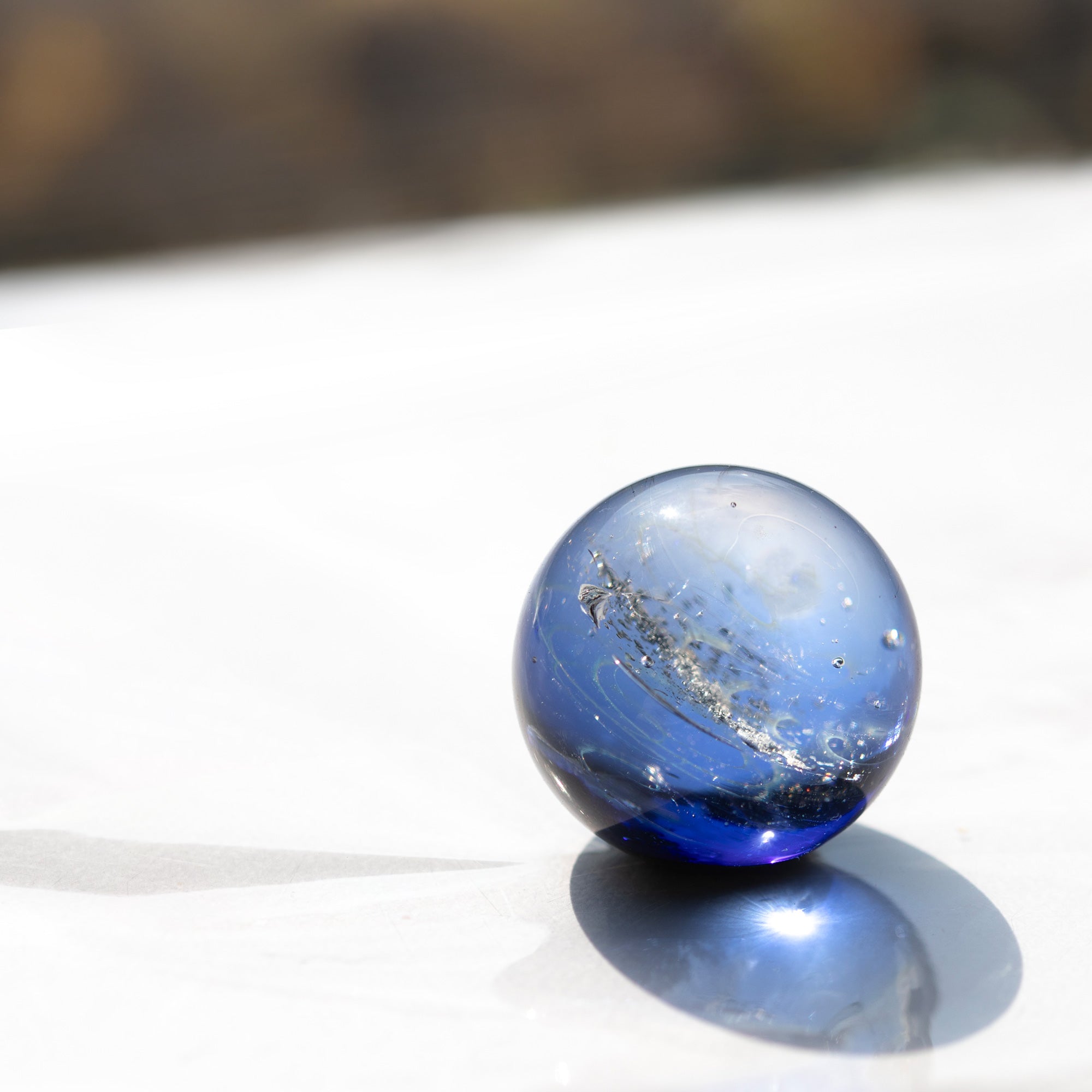 ガラスで包む遺骨の宇宙オブジェ 球体 直径約35mm 故人様 手元供養