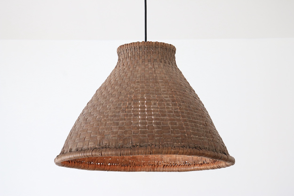 古い銅漏斗ペンダントライト カフェ什器 古い小さいろうと