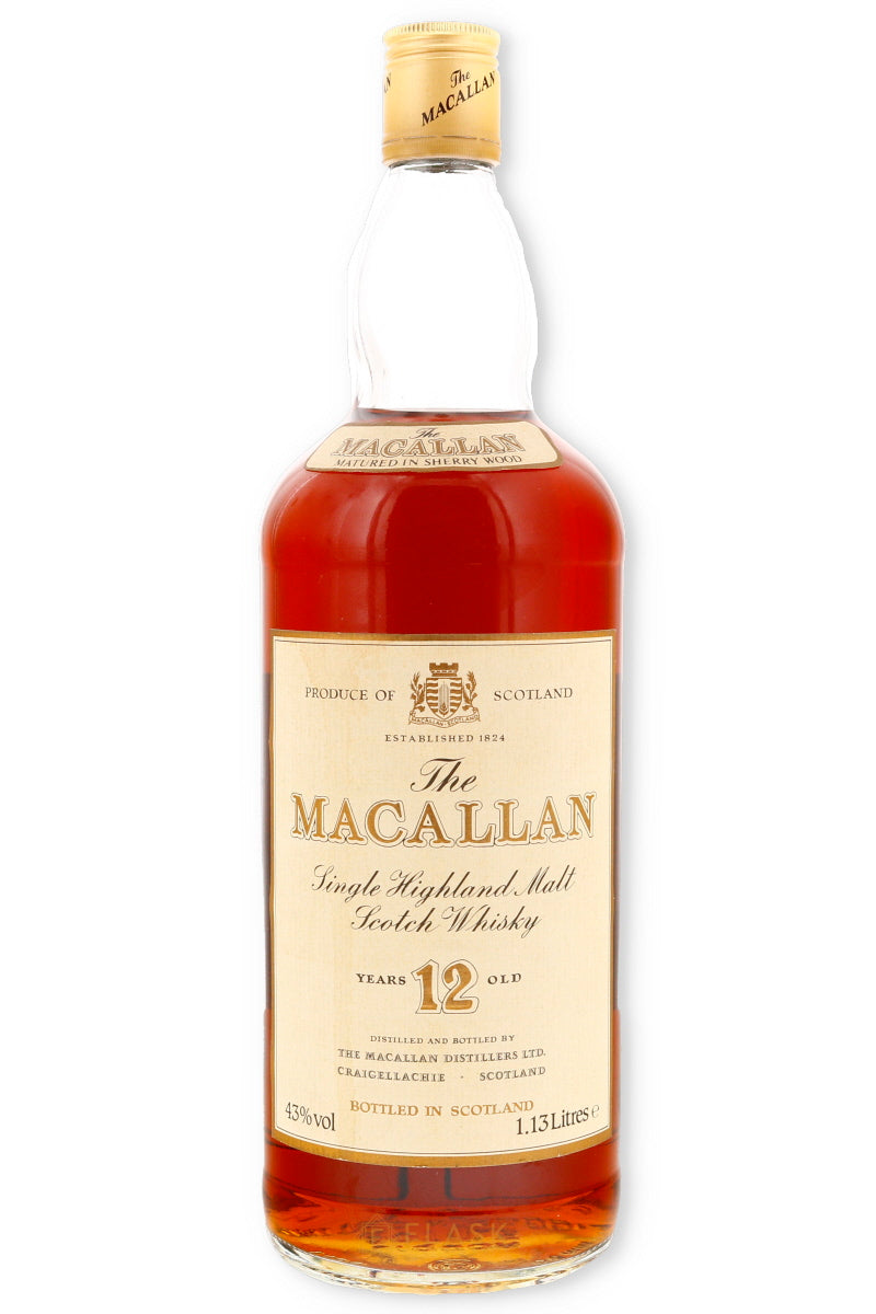 Buy Macallan 12 Year Old 1980-1990s Single Malt 1.13 Liter | Flask