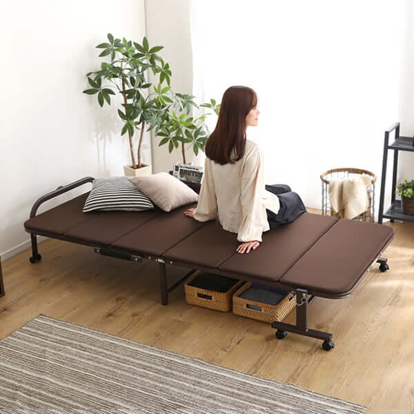 折りたたみベッド シングル マットレス付き 幅100 コンパクト