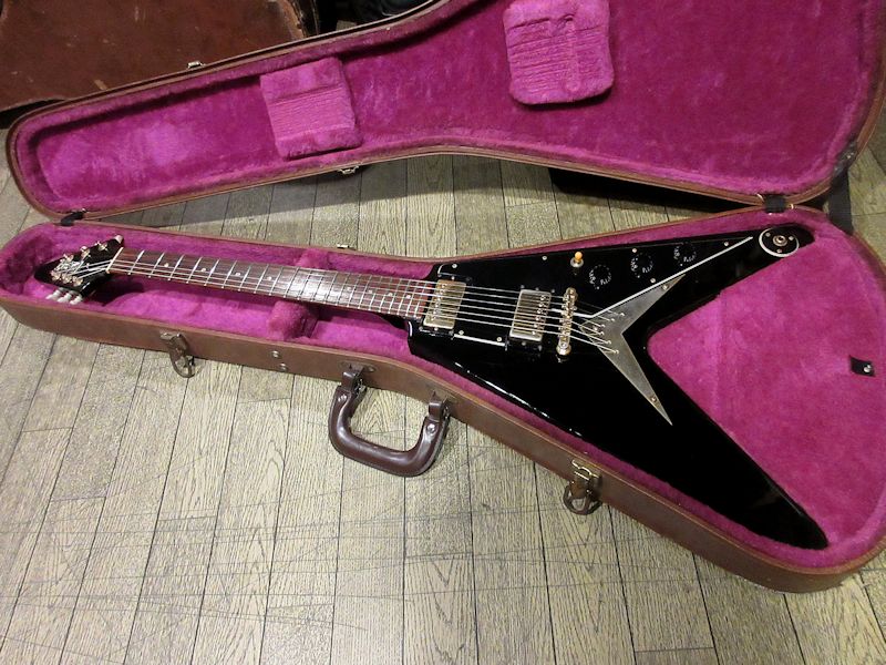 1983 Gibson Heritage Korina Flying V Ebony Black - ヴィンテージ