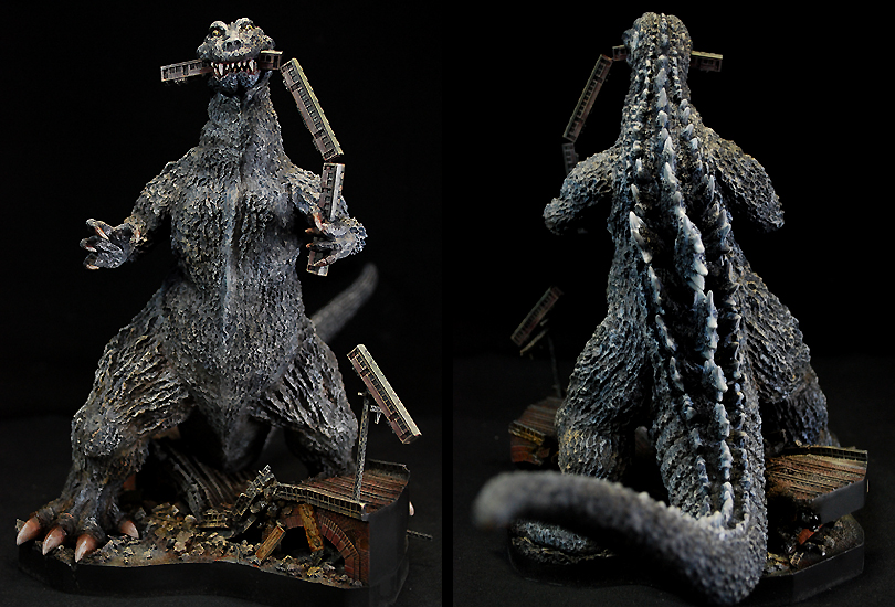 酒井ゆうじ造型工房 初代ゴジラ［電車くわえスチールバージョン］【未