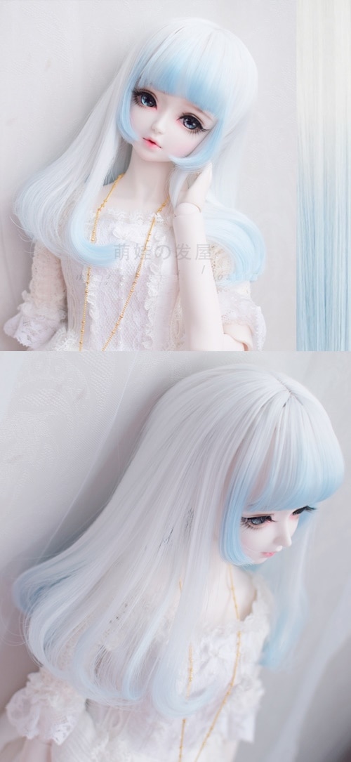 ◎新品【頭囲17cm】モヘア ウィッグ ビスクドール 人形用 ウイッグ