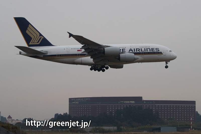 シンガポール航空のエアバスA380＠さくらの山 | MGT Greenjet 飛行機撮影記
