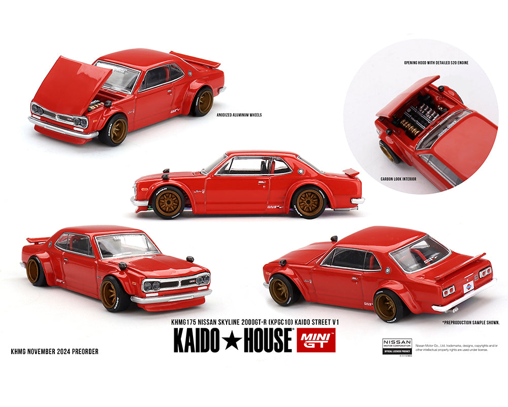 Kaido House x Mini GT 1:64 Nissan Skyline 2000GT-R (KPGC10) Kaido
