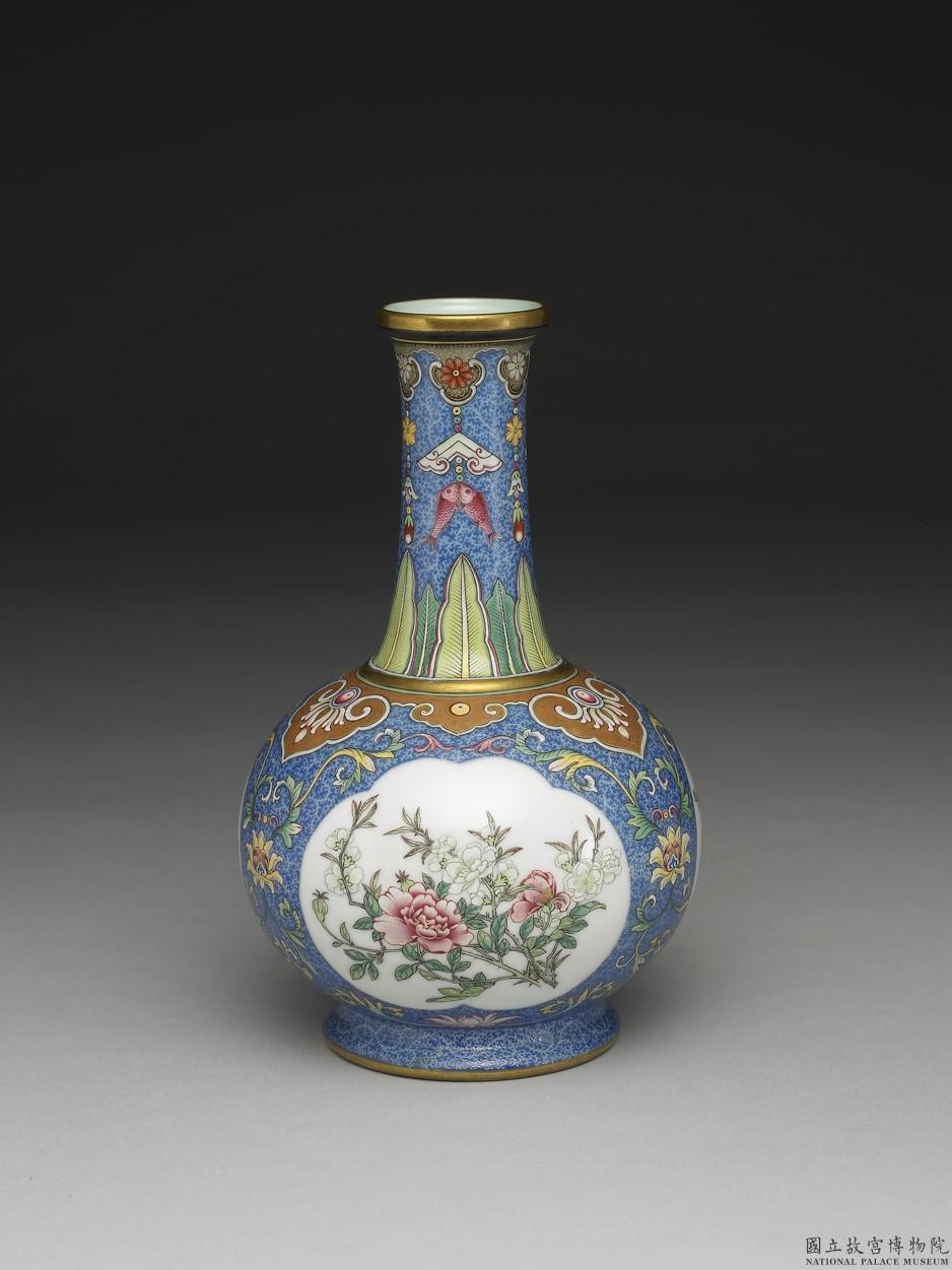 清乾隆粉彩蒔金十二支瓢簞賞瓶 景徳鎮 陶磁器 装飾