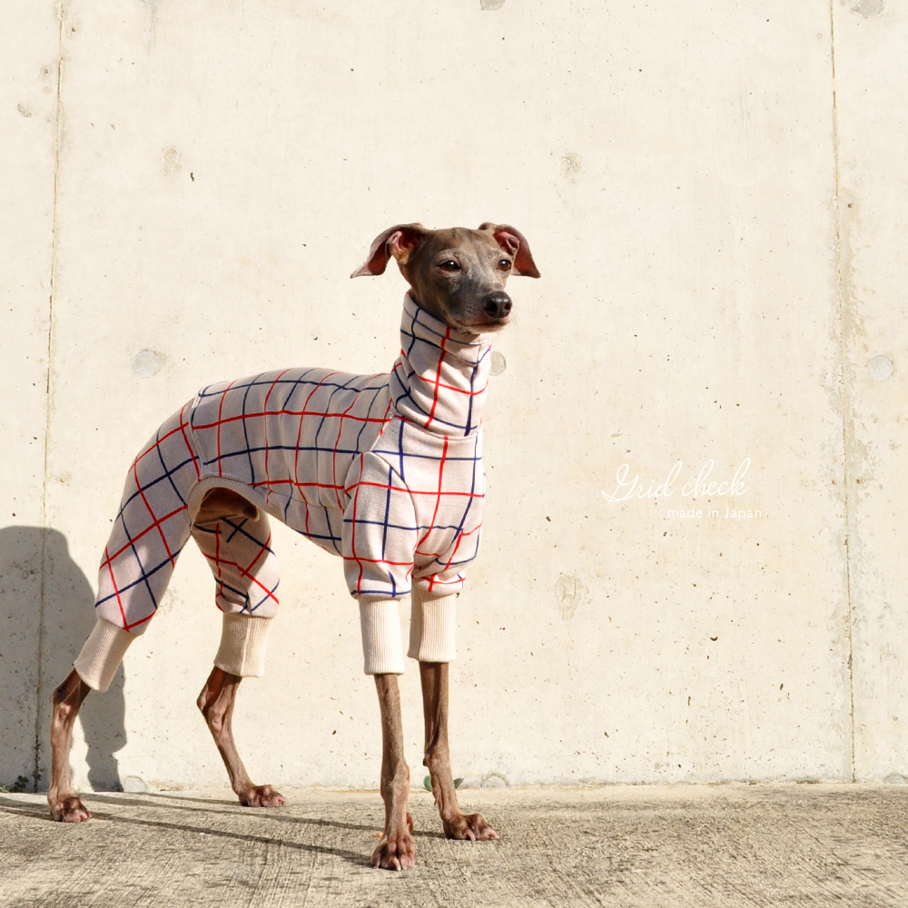 犬服ハンドメイド ジャガードニット レイヤードルック 予約]ドッグ