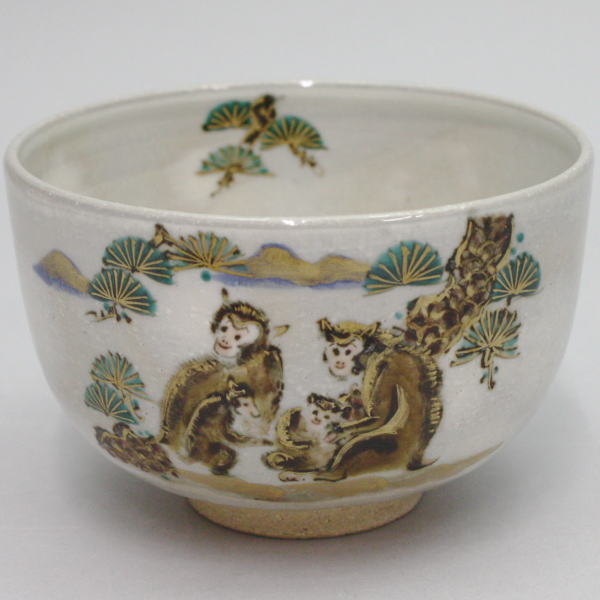 茶器/茶道具 抹茶茶碗】 松に猿 寺尾陶象作 – 今屋静香園