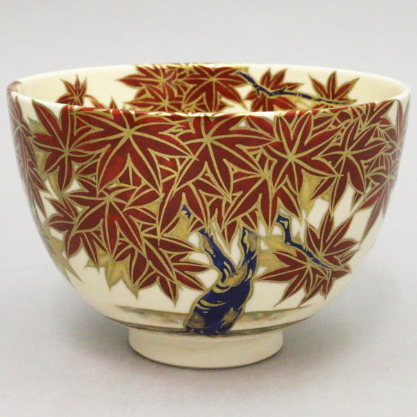 茶道具 京焼 清閑寺窯 杉田祥平造 染付 棯文 汲出碗 五客 共箱 V 7251