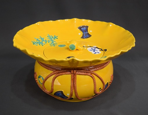 中村翆嵐 砂金袋 黄交趾水指 | 茶道具 小西康のぶろぐ