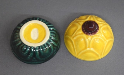 B15s 清閑寺窯 祥平造 黄南京宝珠香合 共箱 京都 茶道具香道具 竜 B15s