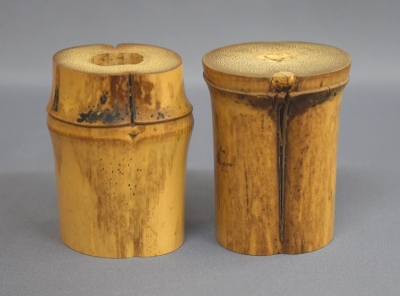 カビゴン 初代徳田八十吉造 蓋置 堀内宗完(兼中斎)書付箱 F R4176