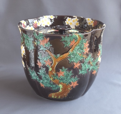 中村翠嵐 紫交趾 雲錦水指 而妙斎宗匠 | 茶道具 小西康のぶろぐ