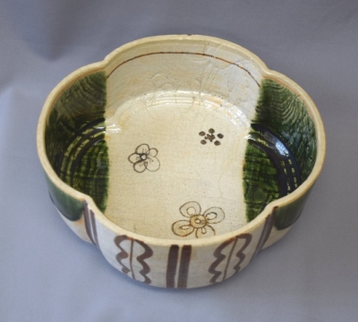 二代山口錠鐵 織部 木瓜形 喰籠 | 茶道具 小西康のぶろぐ