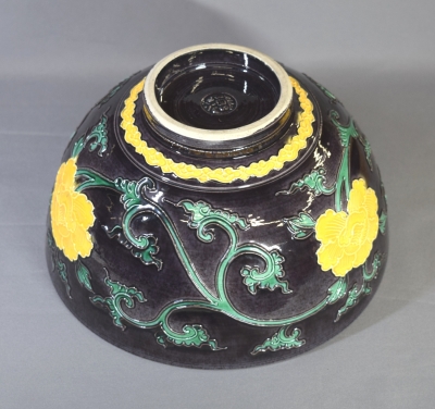 永楽妙全 牡丹唐草 紫交趾 鉢 | 茶道具 小西康のぶろぐ